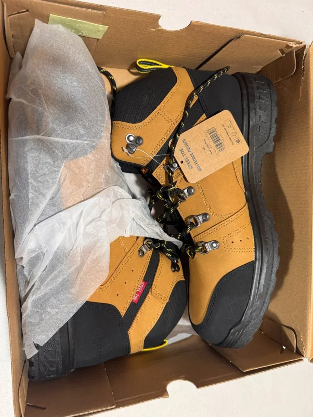 Brahma Appaloosa Men's Steel Toe Work Boots Wheat Tan NIB New Size 7 13